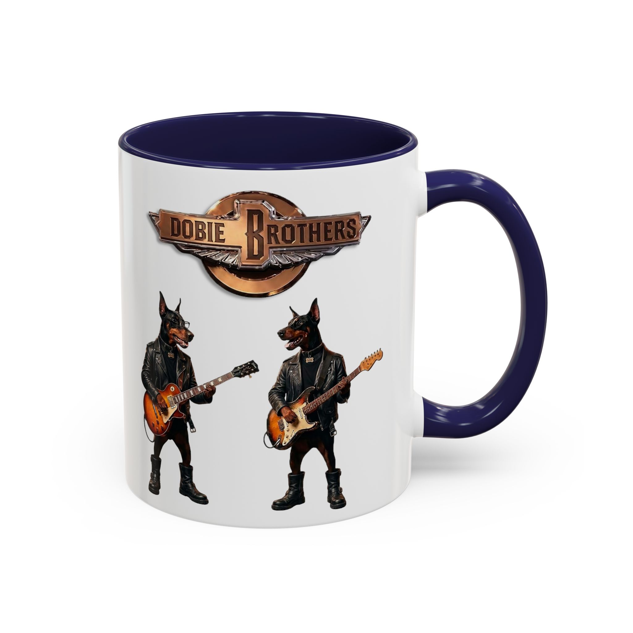 Dobie Brothers Doberman Rock Dogs Black Accent Coffee Mug — (11/15oz) - Image 7