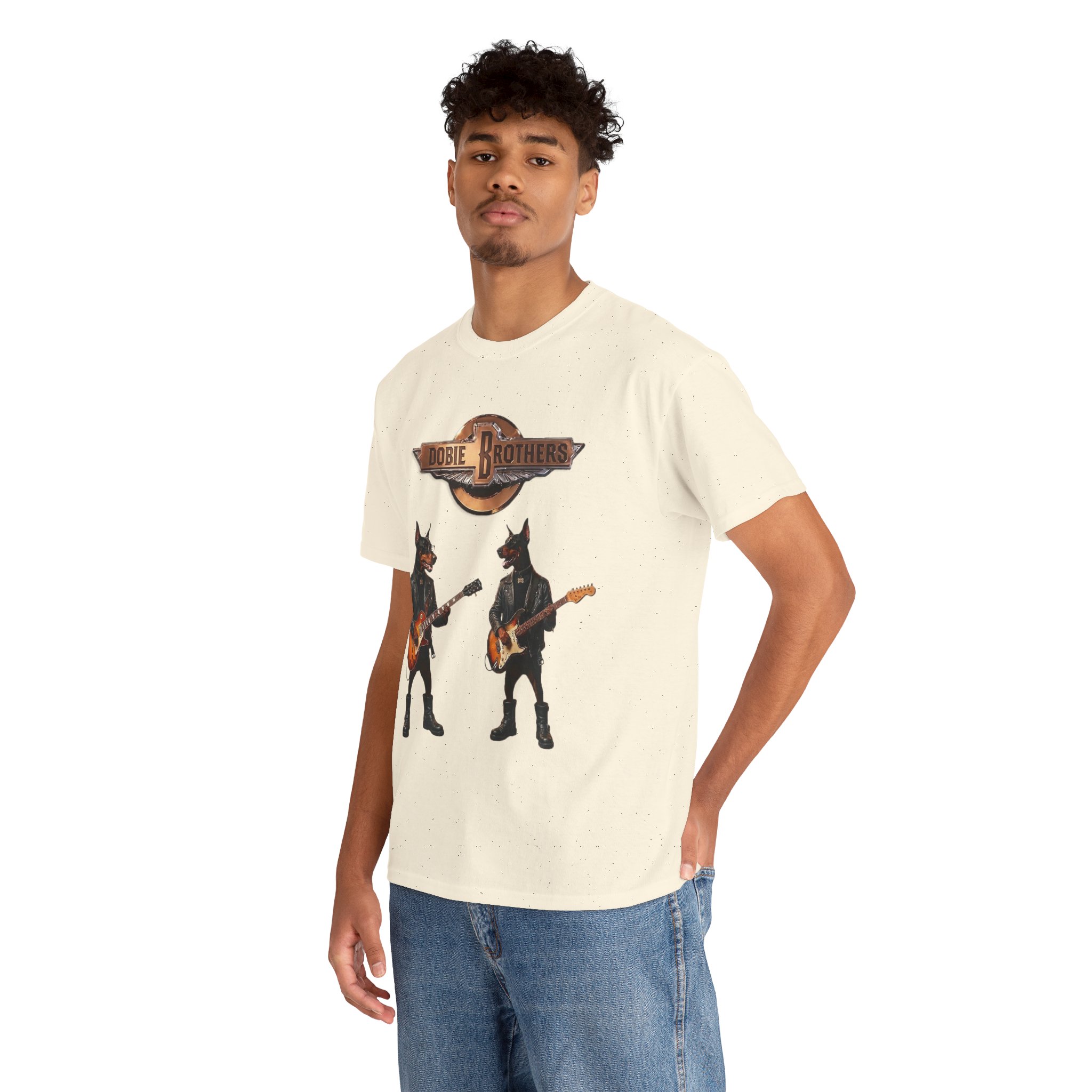 Dobie Brothers Rock Band T‑Shirt — Vintage Doberman Guitarists Tee - Image 9