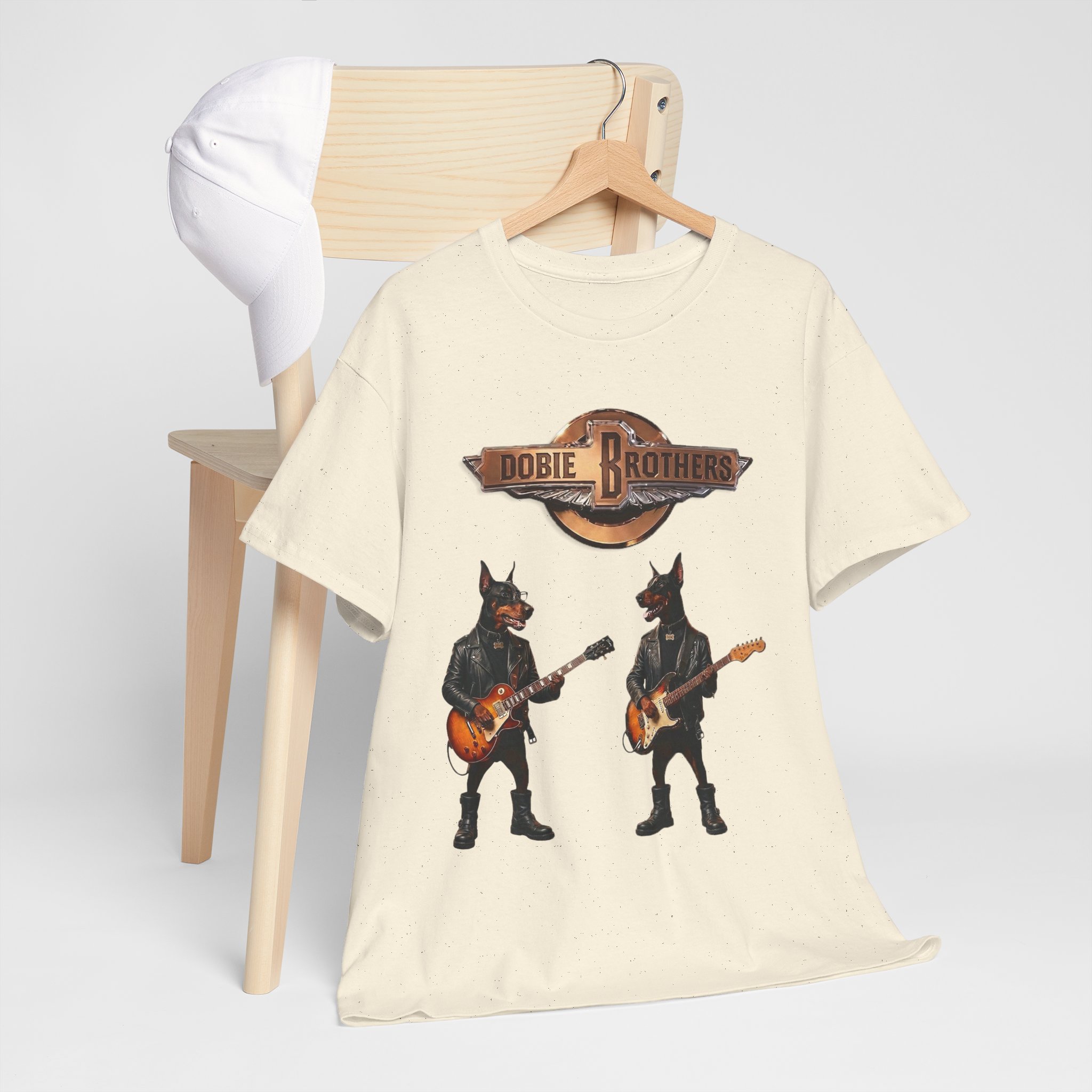Dobie Brothers Rock Band T‑Shirt — Vintage Doberman Guitarists Tee - Image 7