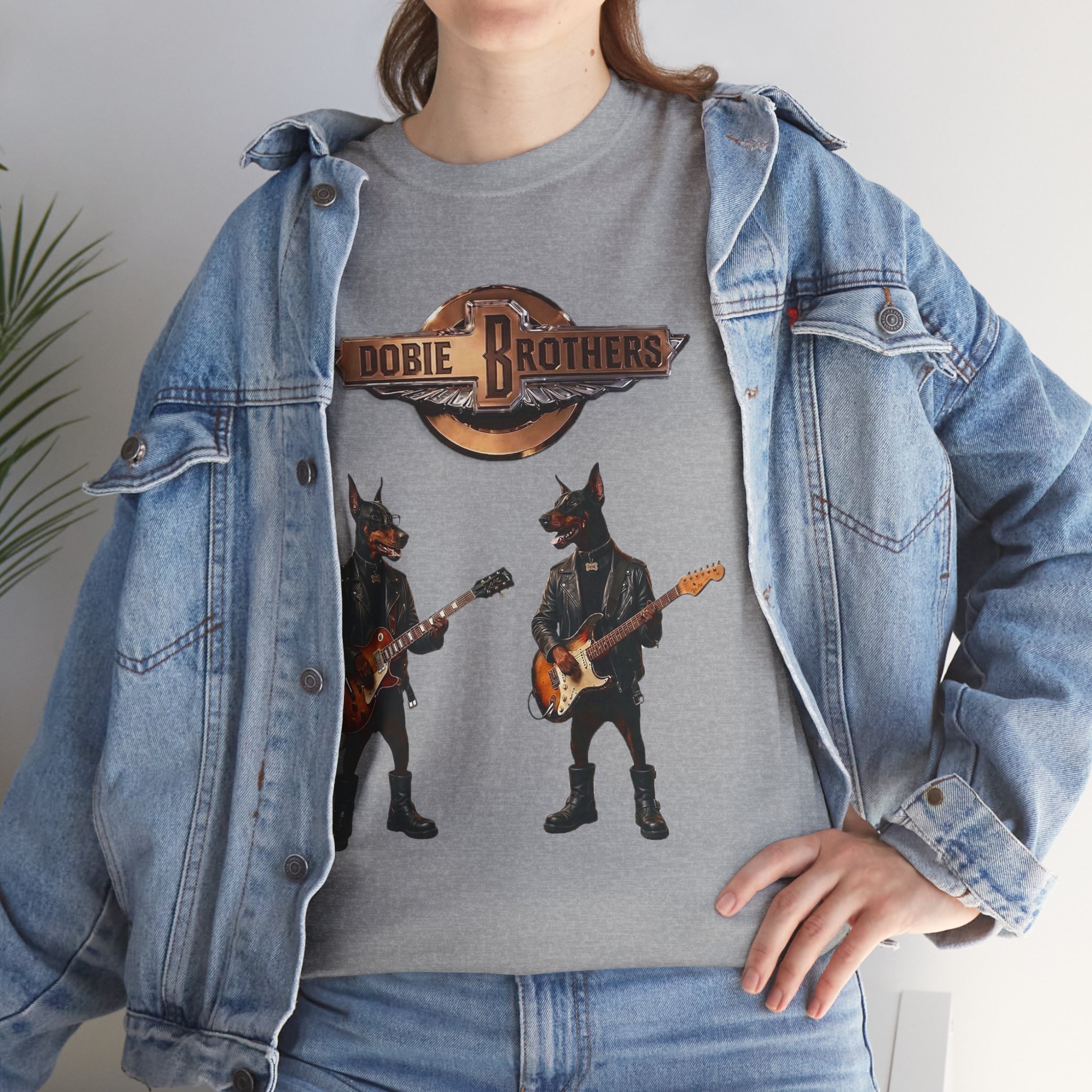 Dobie Brothers Rock Band T‑Shirt — Vintage Doberman Guitarists Tee - Image 39