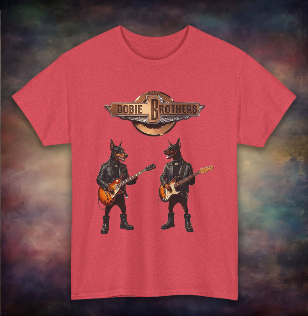 Dobie Brothers Rock Band T‑Shirt — Vintage Doberman Guitarists Tee