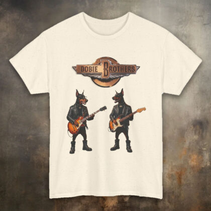 Dobie Brothers Rock Band T‑Shirt — Vintage Doberman Guitarists Tee