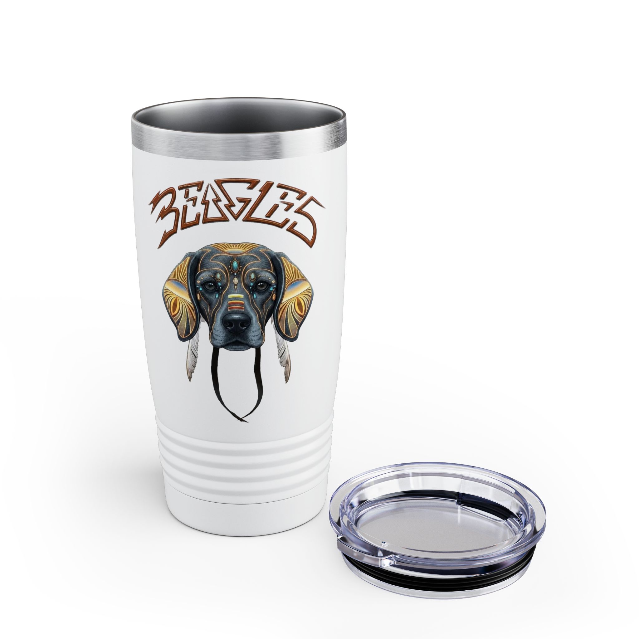 ‘Beagles’ Ringneck Insulated Travel Cup - 20oz Tumbler - Image 5