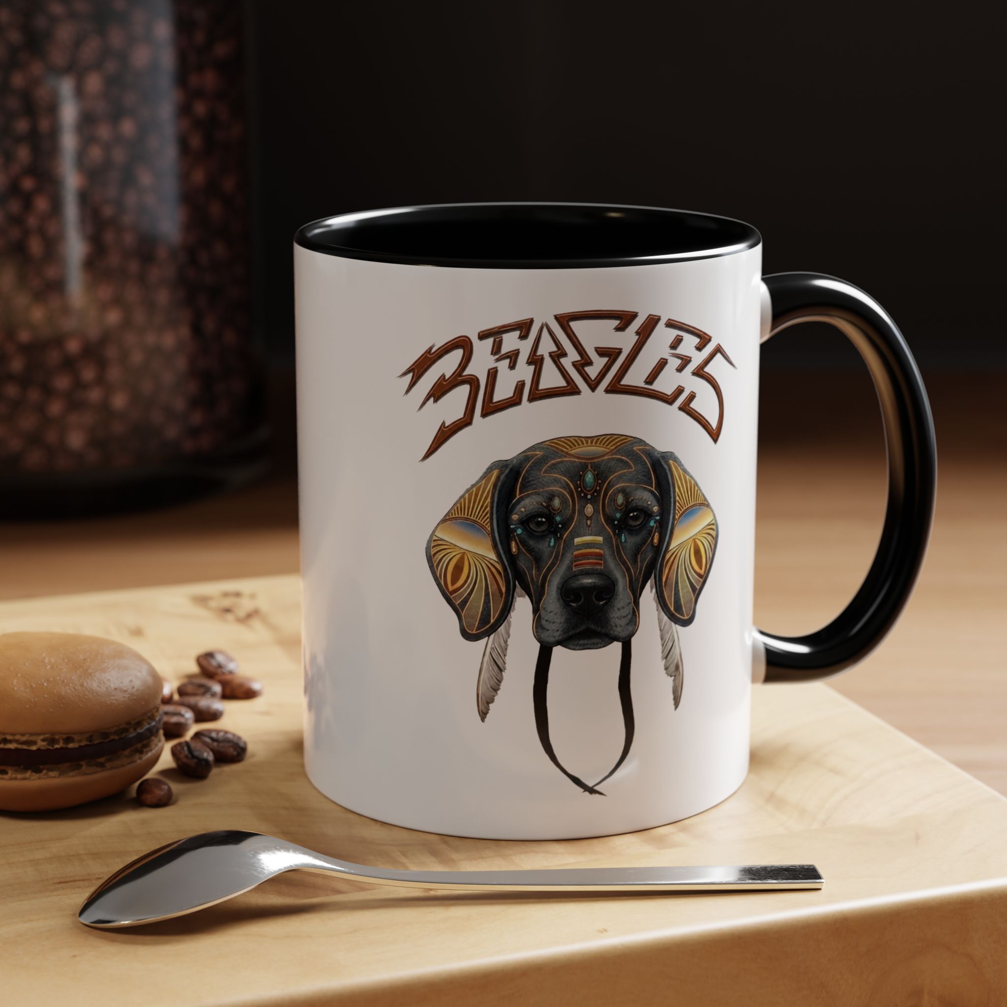 "Beagles" Coffee Mug — Accent Mug (11/15oz) - Image 3