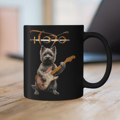 Toto Rock Dog Black Mug (11oz, 15oz) - Black Only