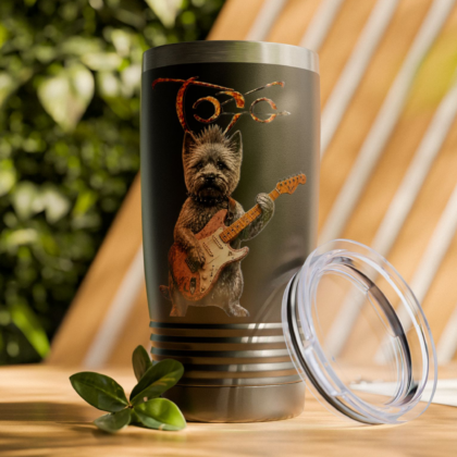 Toto Rock Dog Guitarist 20oz Tumbler — Rock Dog Insulated Travel Cup