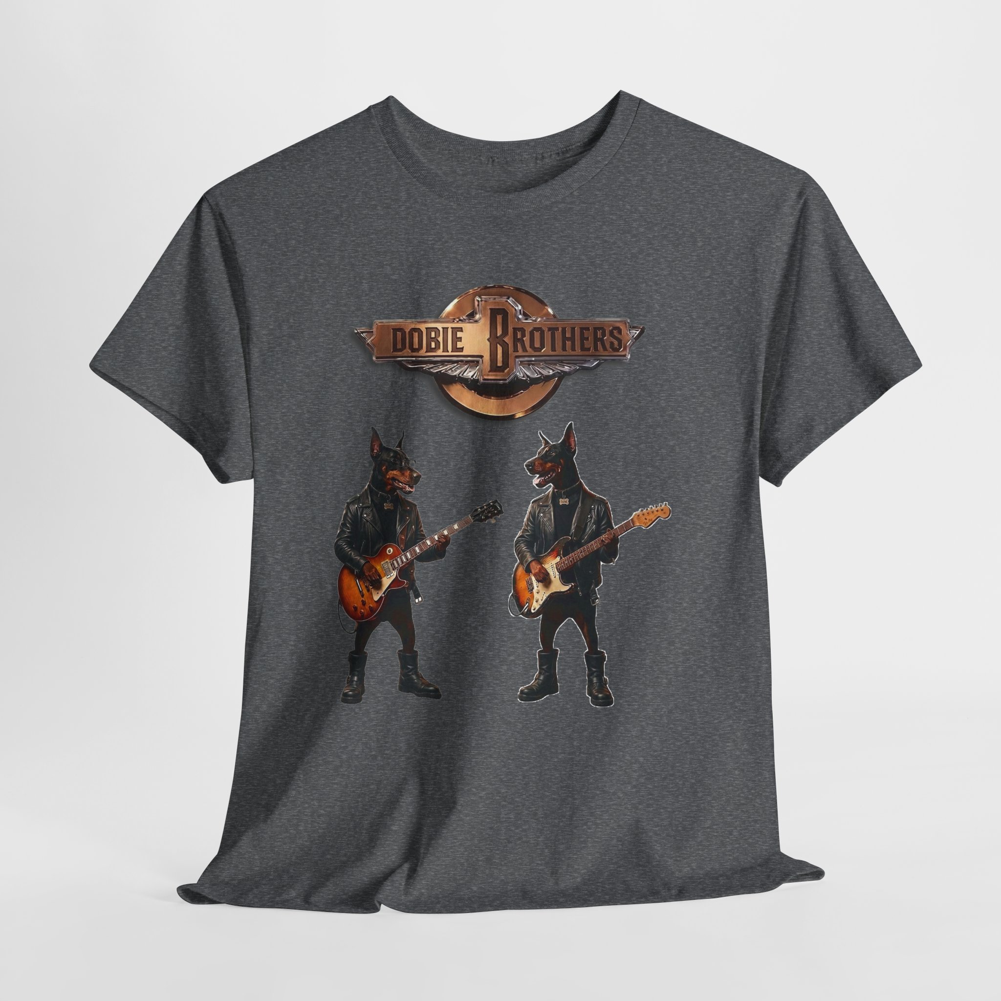 "Dobie Brothers" Rock Dogs T‑Shirt — Vintage Doberman Guitarists Tee - Image 12
