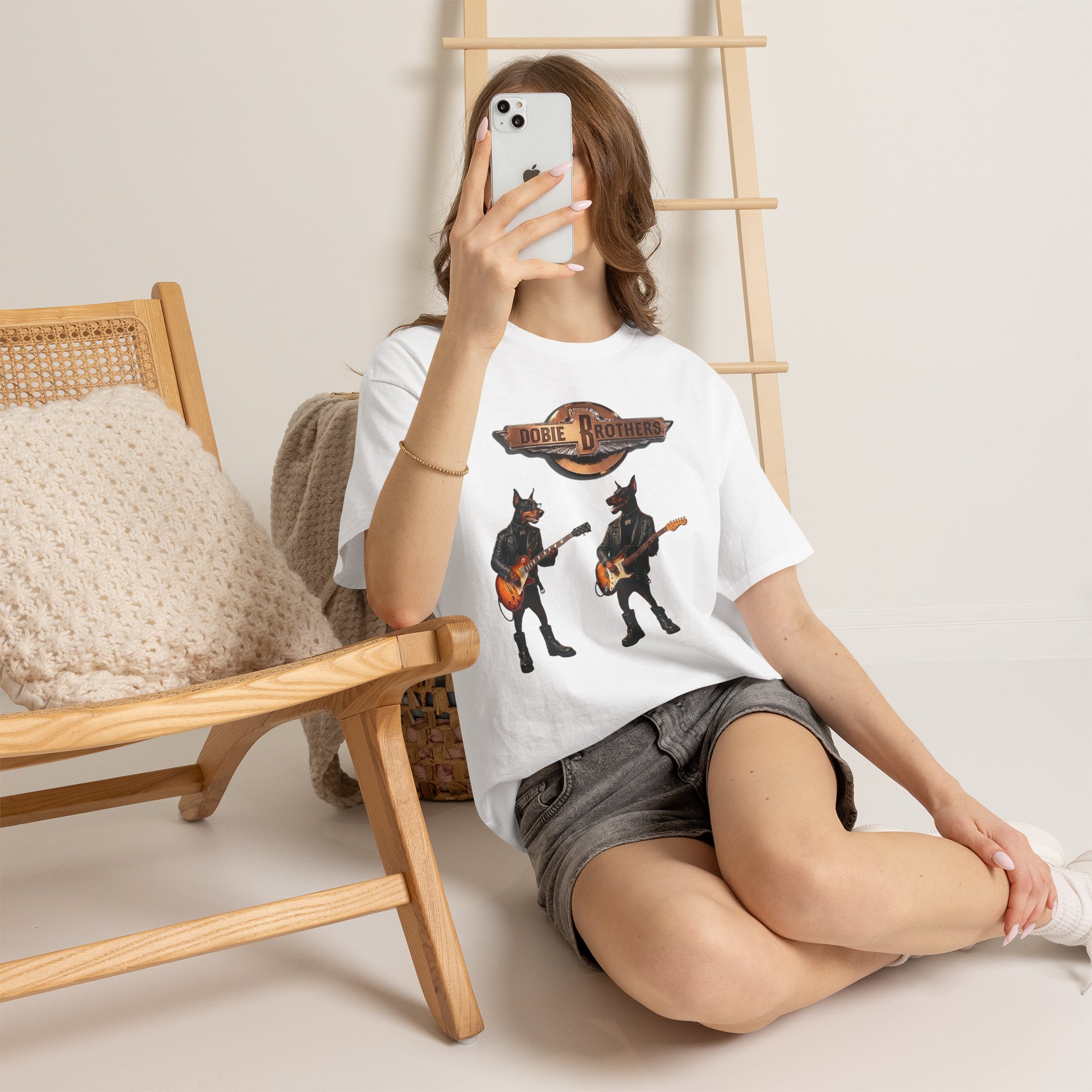 "Dobie Brothers" Rock Dogs T‑Shirt — Vintage Doberman Guitarists Tee - Image 6
