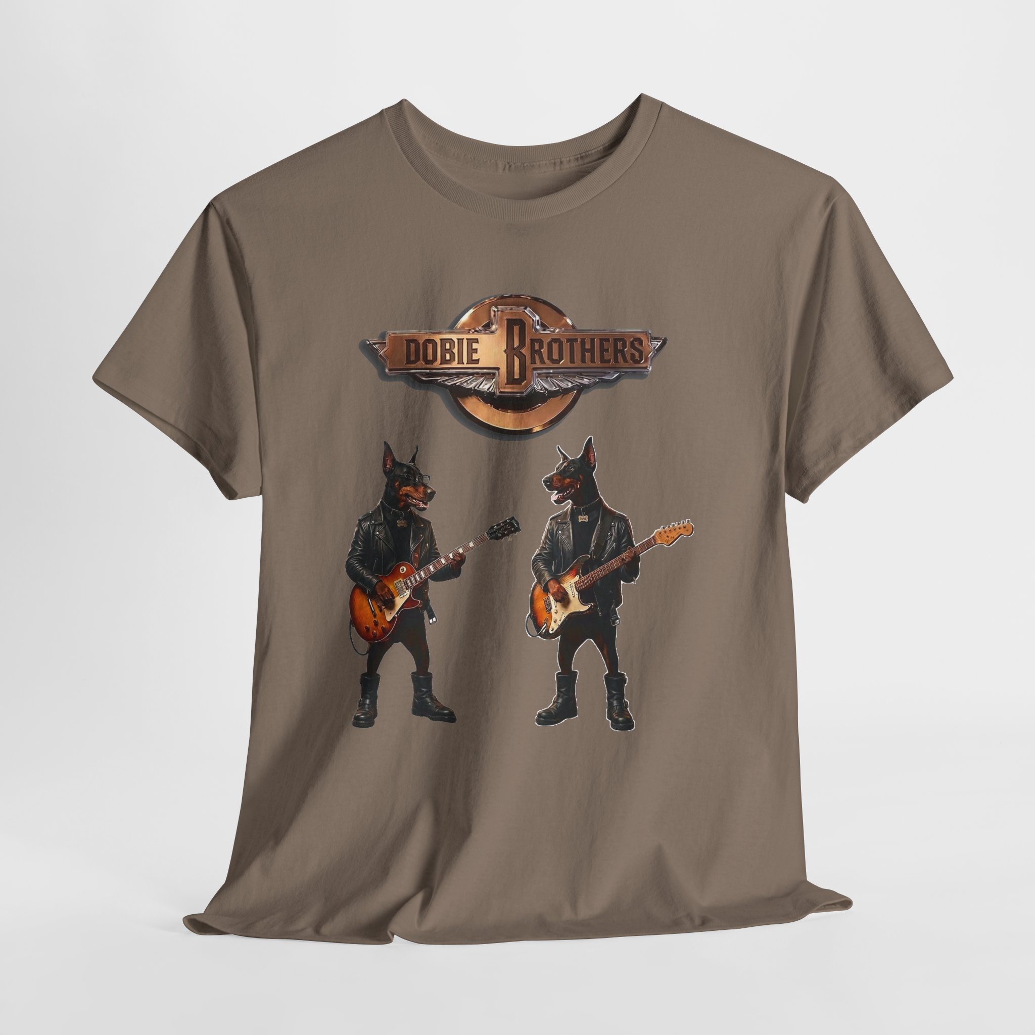 "Dobie Brothers" Rock Dogs T‑Shirt — Vintage Doberman Guitarists Tee - Image 16