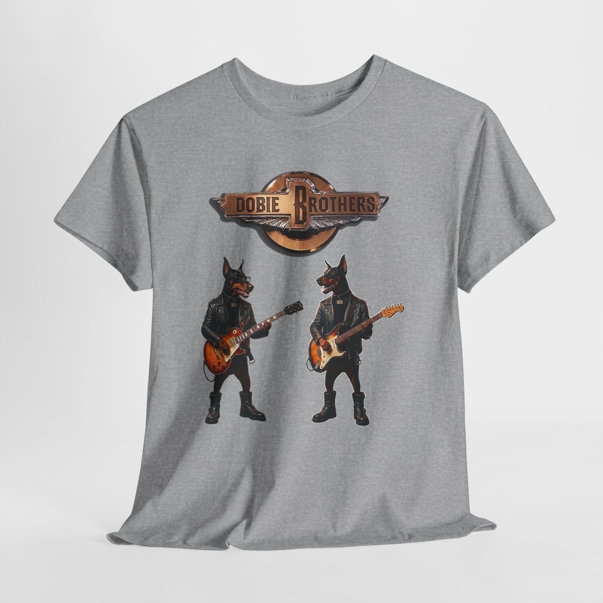 "Dobie Brothers" Rock Dogs T‑Shirt — Vintage Doberman Guitarists Tee - Image 15